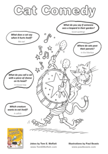Cat Joke Colouring Sheets